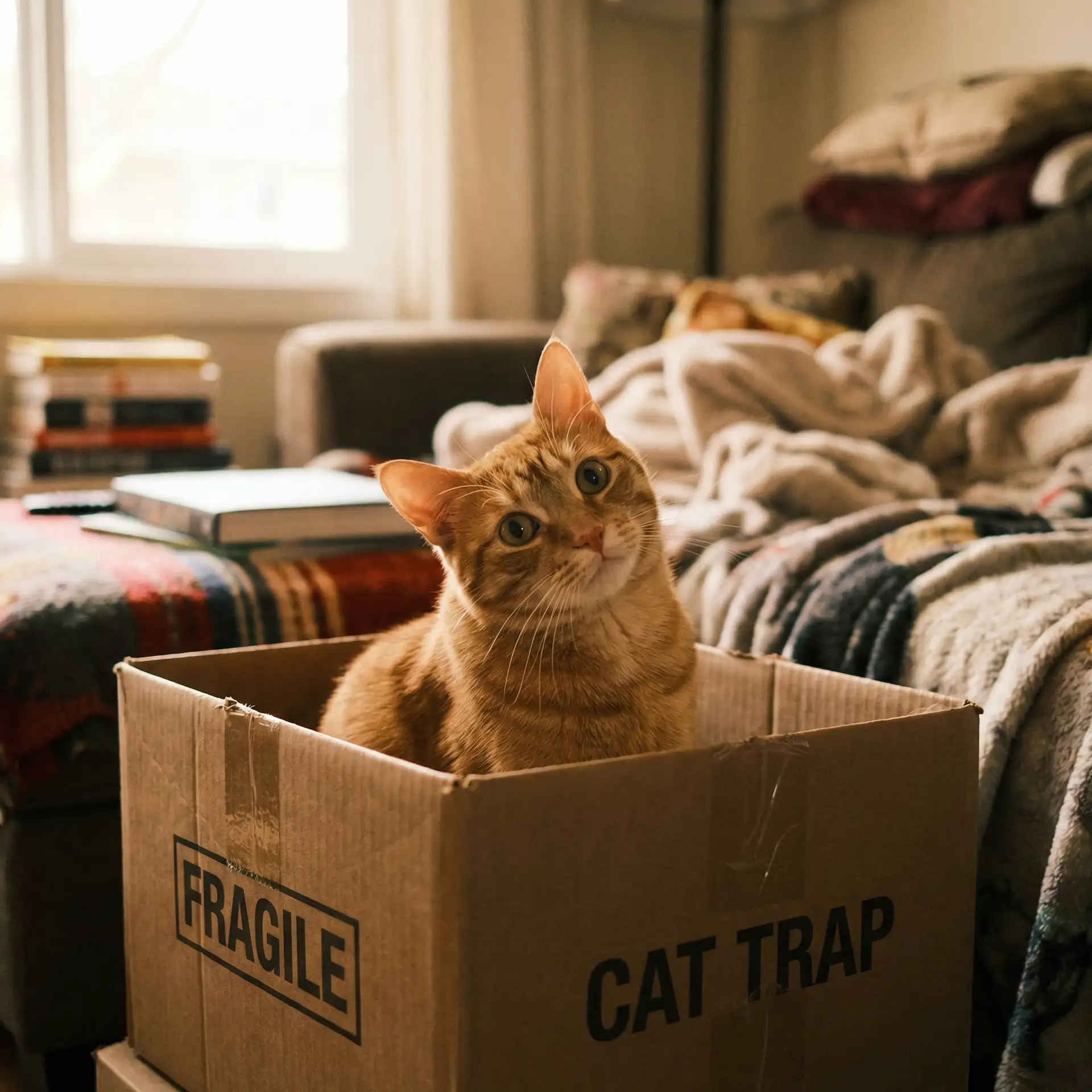 橘猫躲在纸箱里 - 逃跑吧少年兑换码
